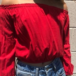 Red Maura brandy Melville top
